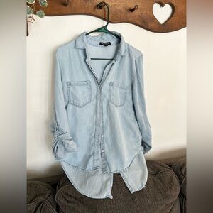 Light Blue Denim Shirt Jacket